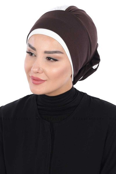 Clara - Braun & Creme Baumwolle Turban