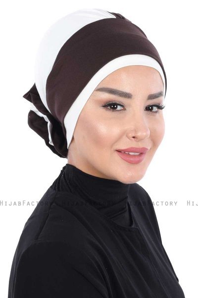 Clara - Braun & Creme Baumwolle Turban