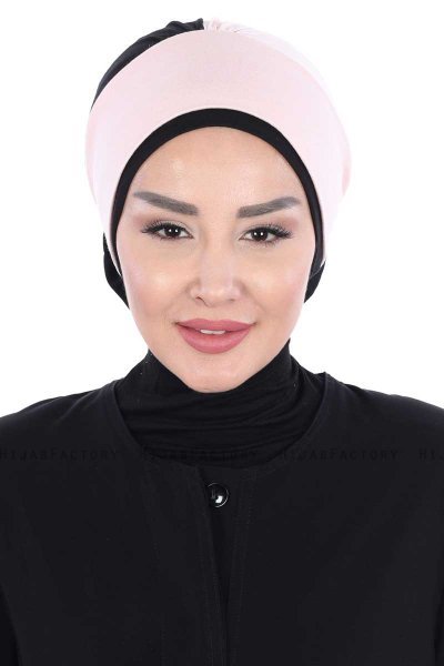 Clara - Altrosa & Schwarz Baumwolle Turban
