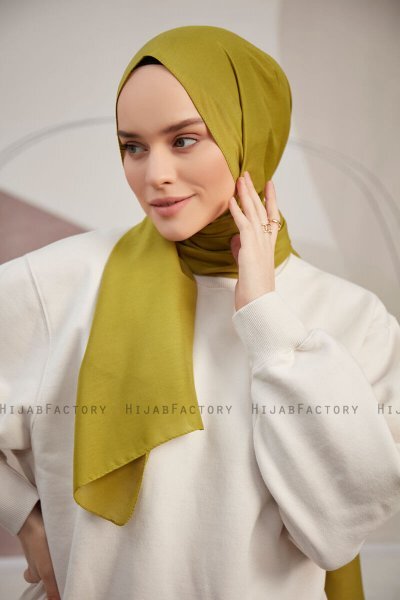 Silky Plain - Olivgrün Hijab
