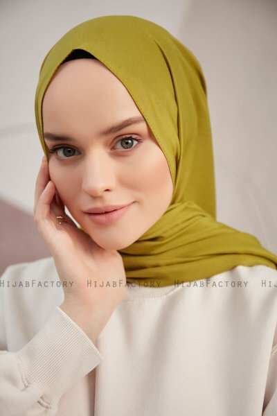 Silky Plain - Olivgrün Hijab