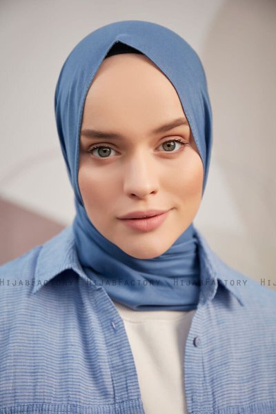 Silky Plain - Blau Hijab