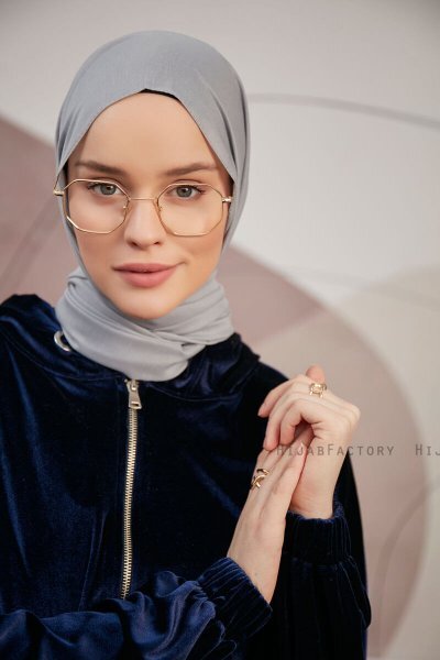 Silky Plain - Grau Hijab