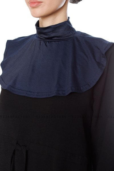 Derin - Navy Blau Krageneinsatz & Ärmel