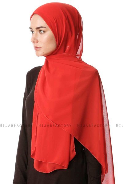 Derya - Himbeere Praktisch Chiffon Hijab