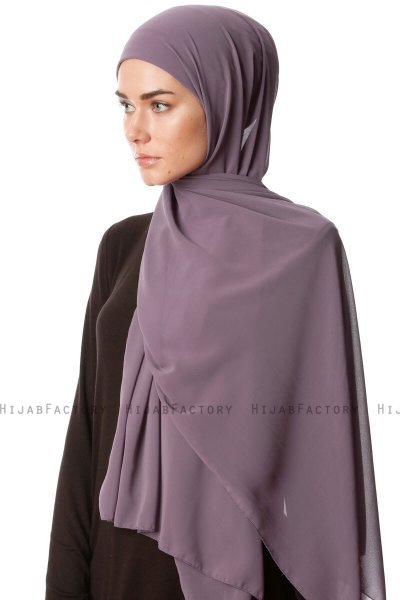 Derya - Lila Praktisch Chiffon Hijab