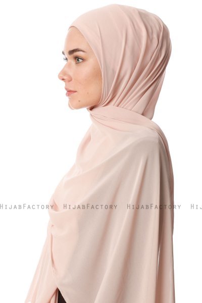 Derya - Licht Beige Praktisch Chiffon Hijab