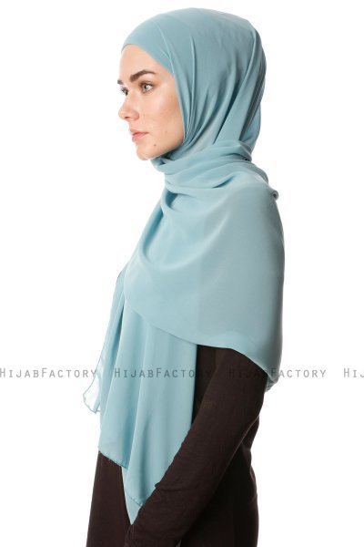 Derya - Minzgrün Praktisch Chiffon Hijab