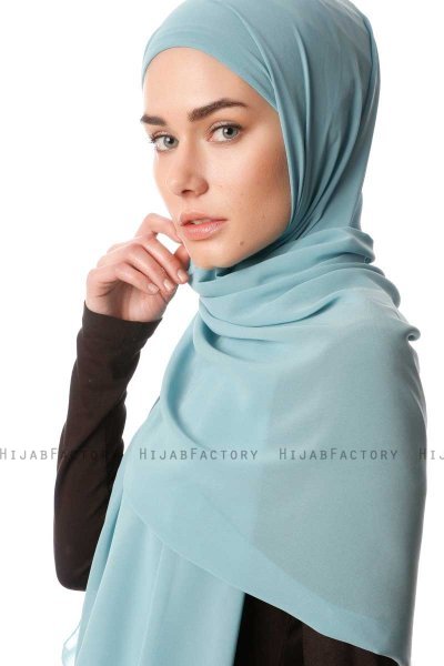Derya - Minzgrün Praktisch Chiffon Hijab