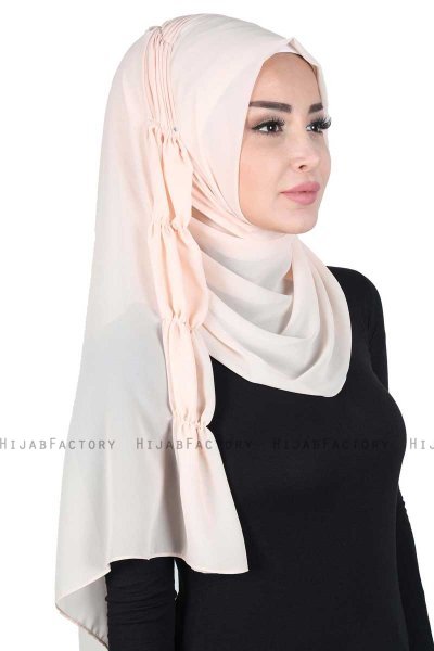 Disa - Beige Praktisch Chiffon Hijab