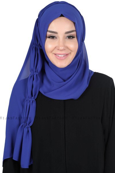 Disa - Blau Praktisch Chiffon Hijab