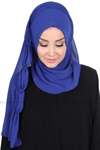 Disa - Blau Praktisch Chiffon Hijab