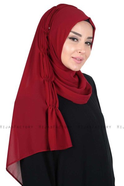 Disa - Bordeaux Praktisch Chiffon Hijab