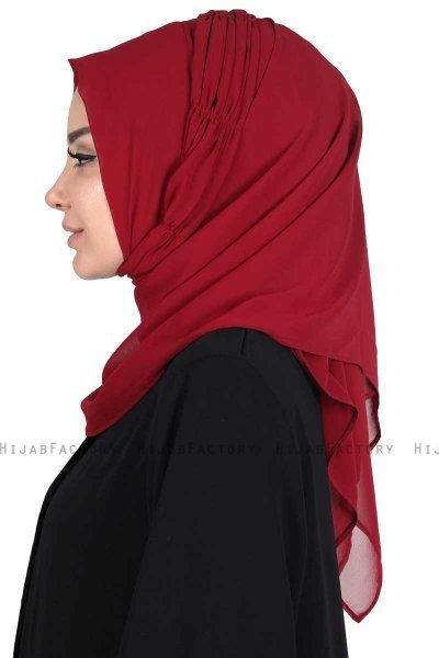 Disa - Bordeaux Praktisch Chiffon Hijab