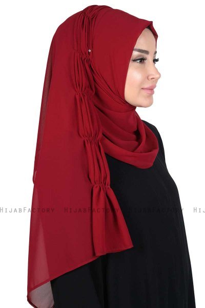 Disa - Bordeaux Praktisch Chiffon Hijab