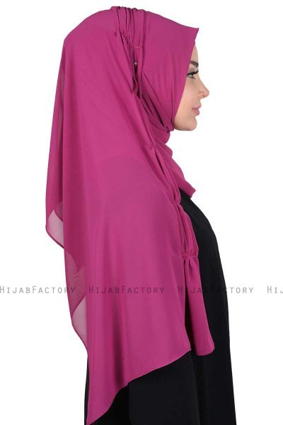 Disa - Fuchsie Praktisch Chiffon Hijab