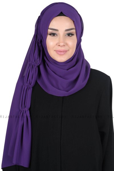 Disa - Lila Praktisch Chiffon Hijab