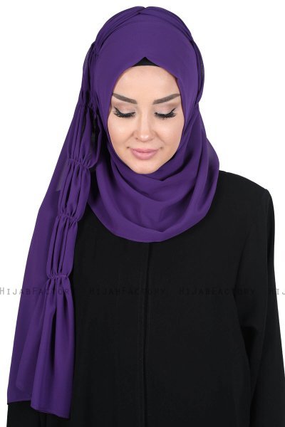 Disa - Lila Praktisch Chiffon Hijab