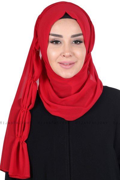 Disa - Rot Praktisch Chiffon Hijab