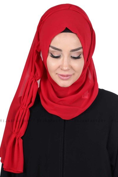 Disa - Rot Praktisch Chiffon Hijab