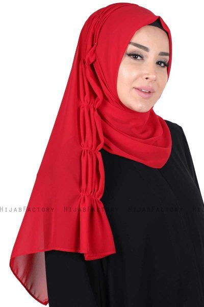 Disa - Rot Praktisch Chiffon Hijab