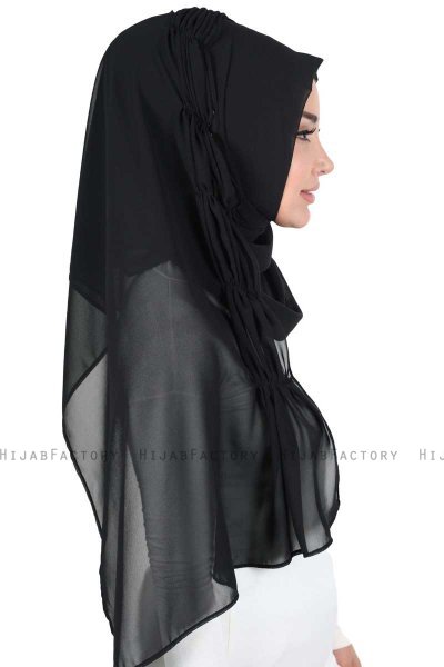 Disa - Schwarz Praktisch Chiffon Hijab