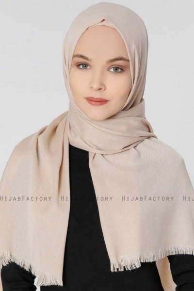 Ece Beige Pashmina Hijab Sjal Halsduk 400038a