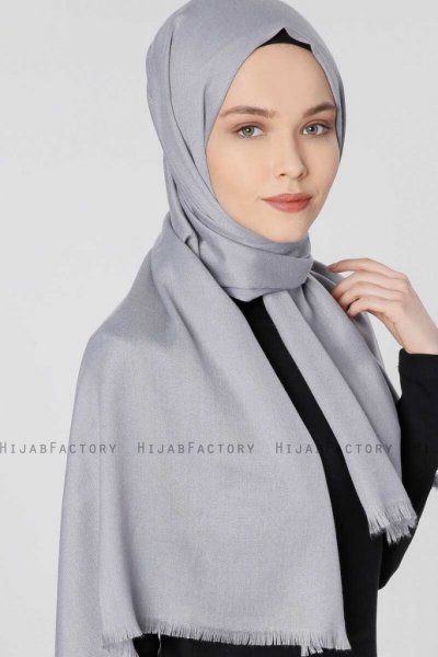Ece Ljusgrå Pashmina Hijab Sjal Halsduk 400057c
