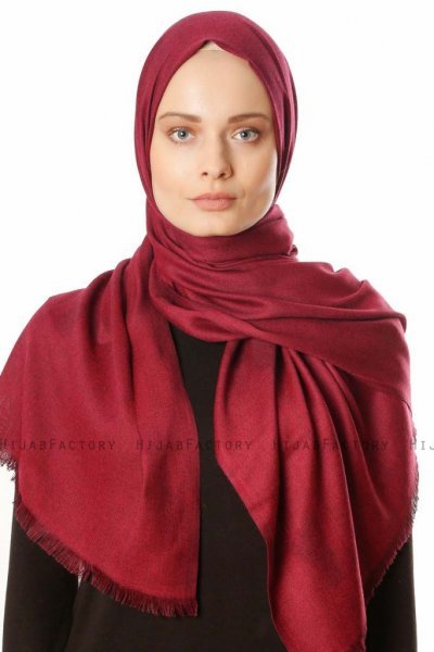 Ece - Dunkles Fuchsie Pashmina Hijab