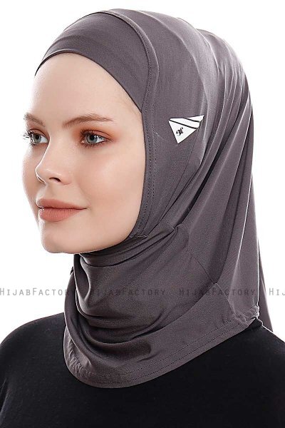 Elif - Anthrazit Sport Hijab - Ecardin