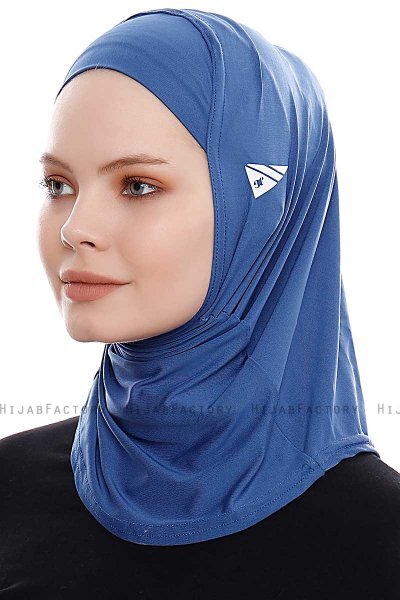 Elif - Blau Sport Hijab - Ecardin