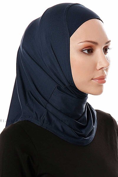 Elif - Navy Blau Sport Hijab - Ecardin