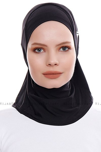 Elif - Schwarz Sport Hijab - Ecardin