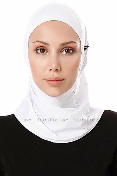 Elif - Weiß Sport Hijab - Ecardin