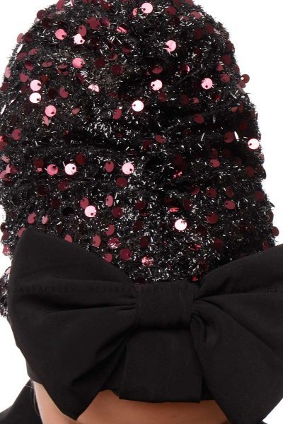 Enfleda - Schwarz & Bordeaux Turban