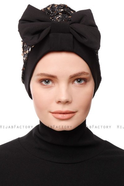 Enfleda - Schwarz & Gold Turban