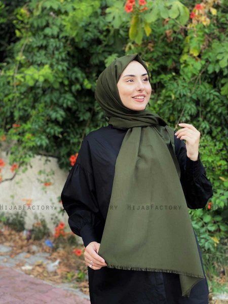 Ermina - Khaki Baumwolle Hijab - Mirach