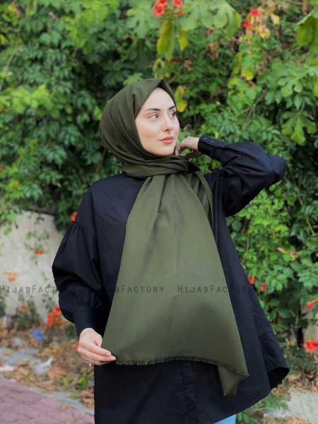 Ermina - Khaki Baumwolle Hijab - Mirach