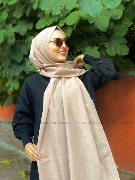 Ermina - Taupe Baumwolle Hijab - Mirach
