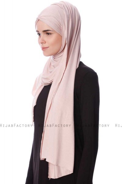 Eslem - Altrosa Pile Jersey Hijab - Ecardin