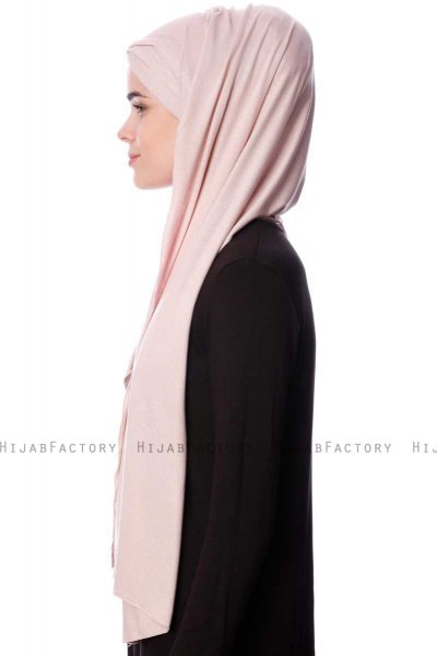 Eslem - Altrosa Pile Jersey Hijab - Ecardin