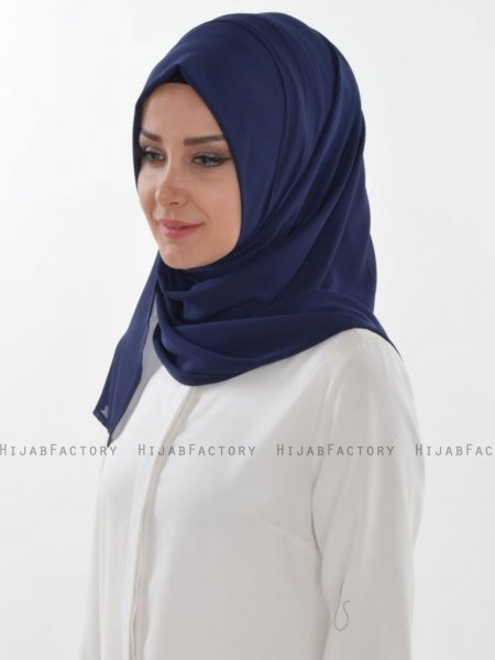 Evelina - Navy Blau Praktisch Hijab - Ayse Turban