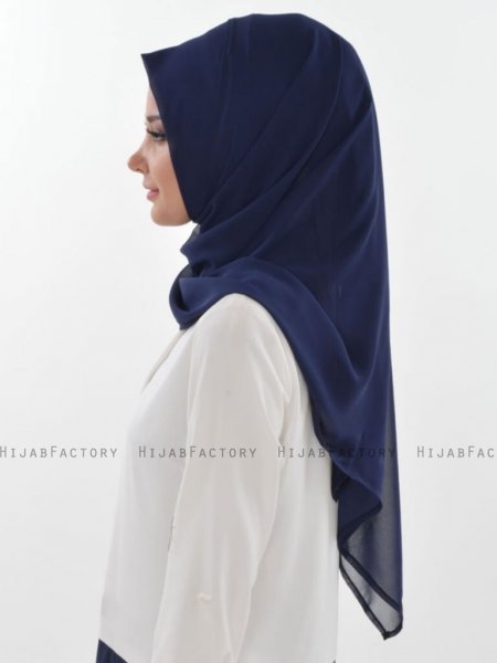 Evelina - Navy Blau Praktisch Hijab - Ayse Turban