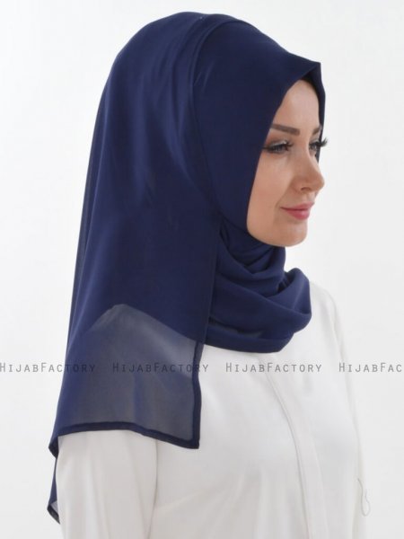 Evelina - Navy Blau Praktisch Hijab - Ayse Turban