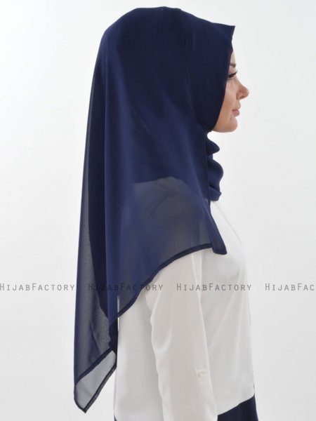 Evelina - Navy Blau Praktisch Hijab - Ayse Turban