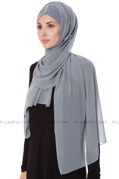 Evren - Grau Chiffon Hijab