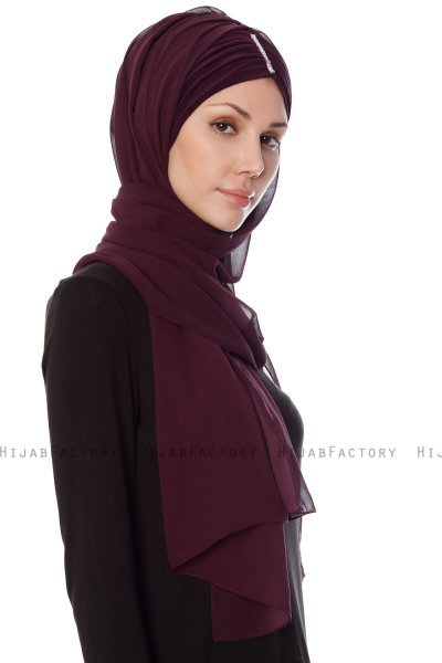 Evren - Pflaume Chiffon Hijab