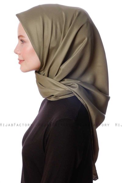 Eylul - Khaki Platz Rayon Hijab