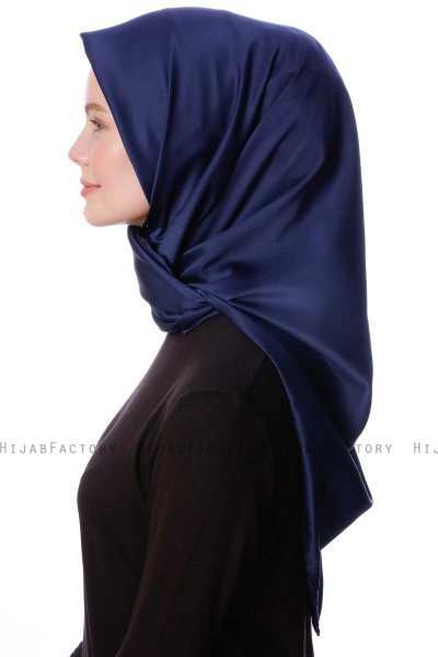Eylul - Navy Blau Platz Rayon Hijab