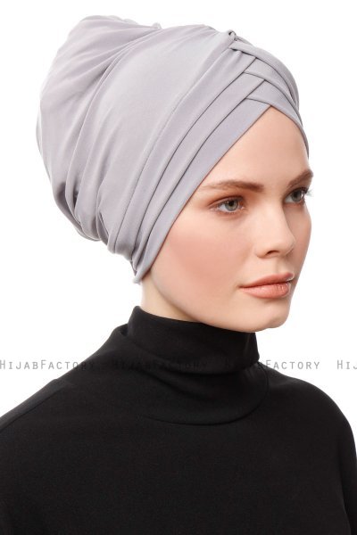 Gamze - Hellgrau Turban